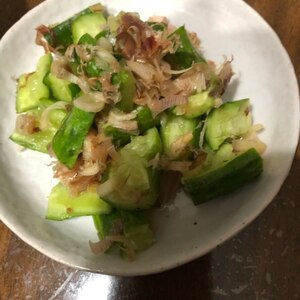 胡瓜とミョウガの塩糀浅漬け